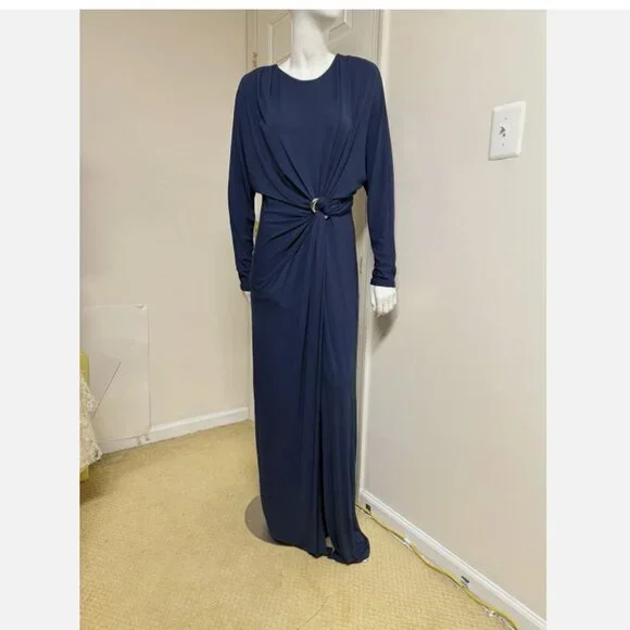 SimkHai Maisie Long Sleeve Dress in Midnight - Picture 6 of 10